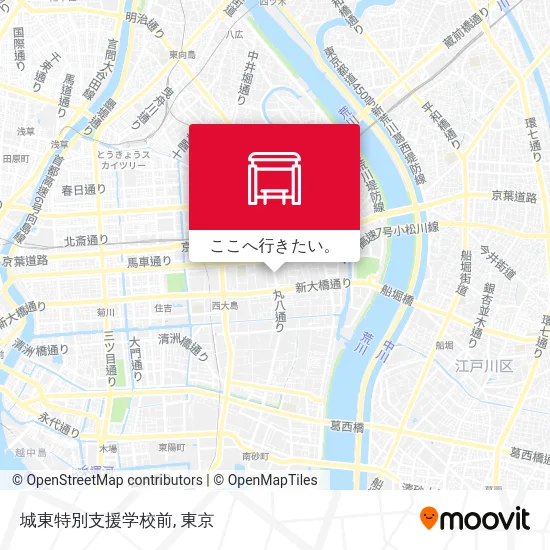 城東特別支援学校前地図