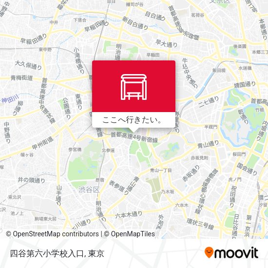 四谷第六小学校入口地図