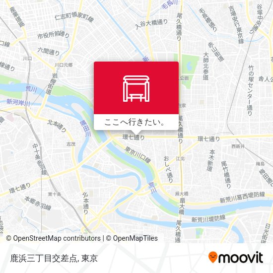 鹿浜三丁目交差点地図