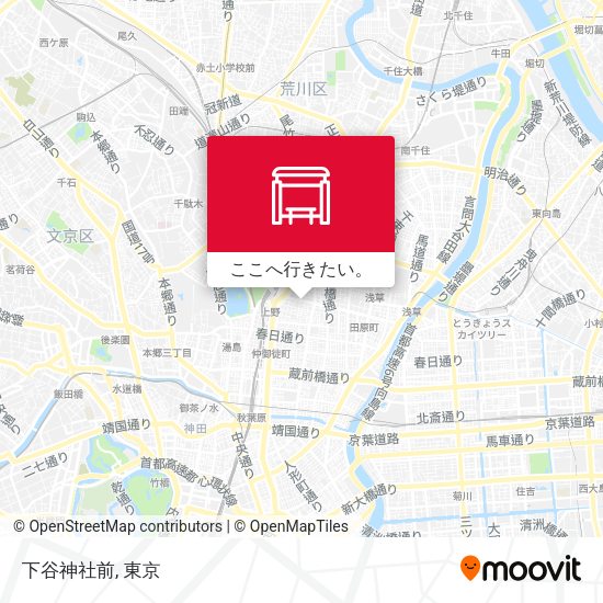 下谷神社前地図