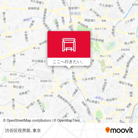 渋谷区役所前地図
