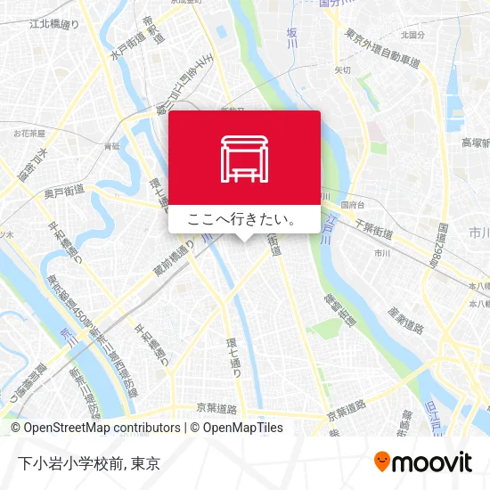 下小岩小学校前地図