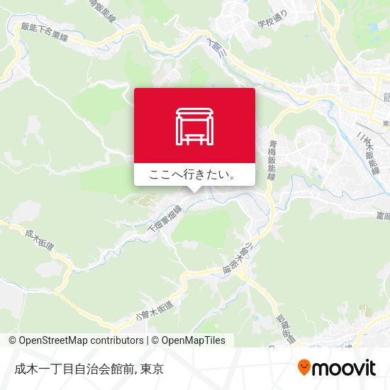 成木一丁目自治会館前地図