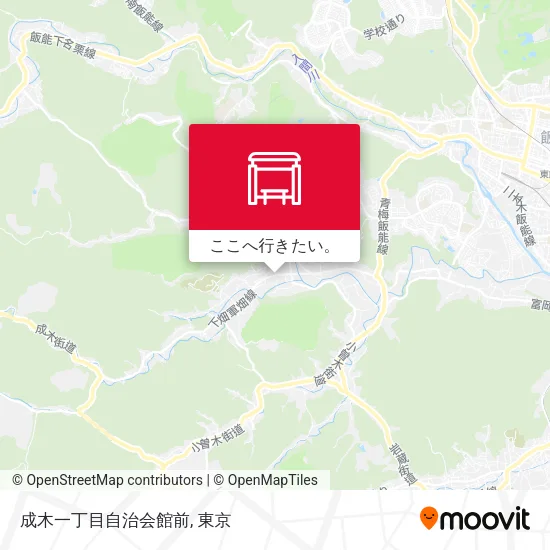 成木一丁目自治会館前地図