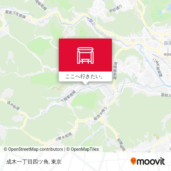 成木一丁目四ツ角地図