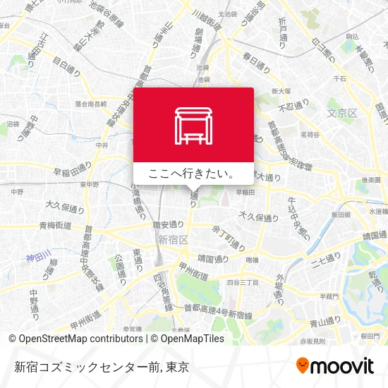 新宿コズミックセンター前地図