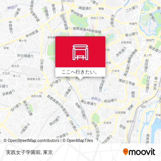 実践女子学園前地図