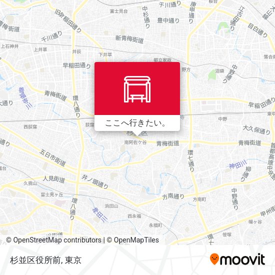 杉並区役所前地図