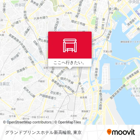 グランドプリンスホテル新高輪前地図
