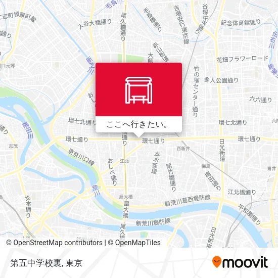 第五中学校裏地図