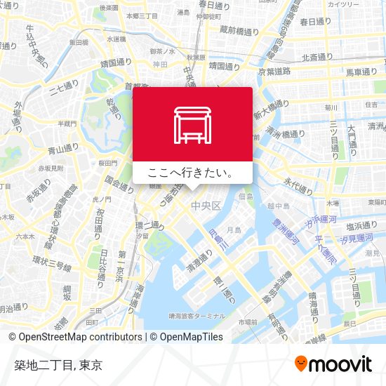 築地二丁目地図