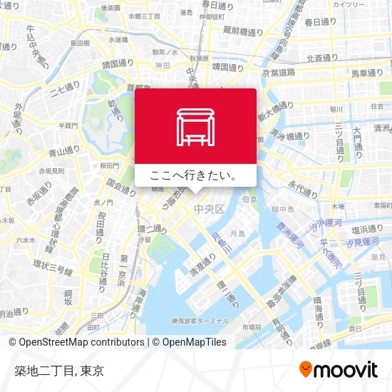 築地二丁目地図