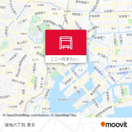 築地六丁目地図