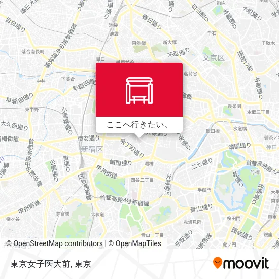 東京女子医大前地図