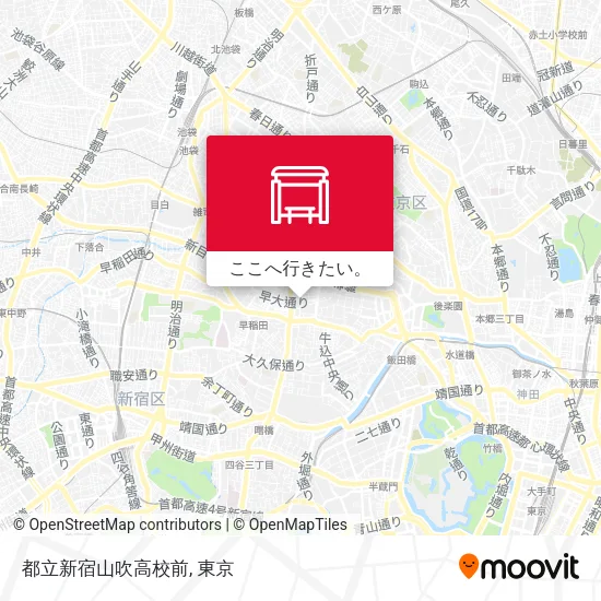 都立新宿山吹高校前地図