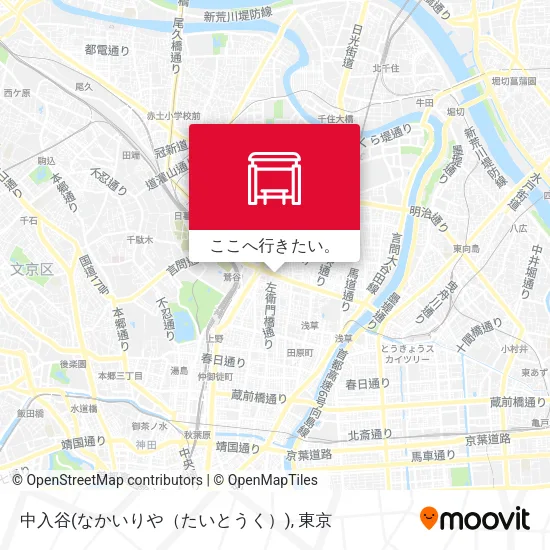 中入谷(なかいりや（たいとうく）)地図