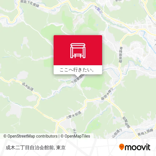 成木二丁目自治会館前地図