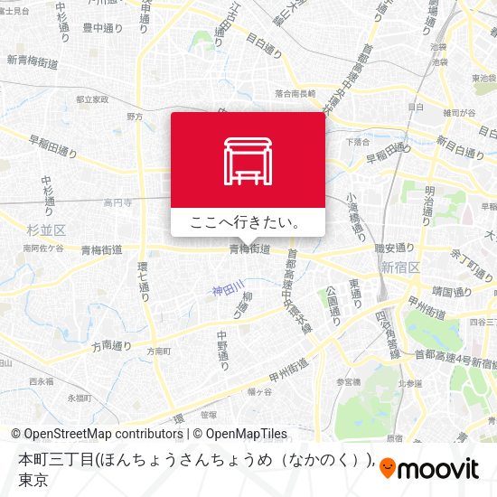 本町三丁目(ほんちょうさんちょうめ（なかのく）)地図