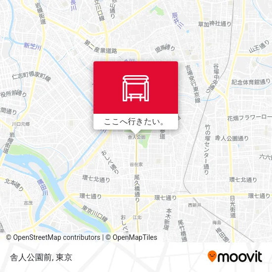 舎人公園前地図
