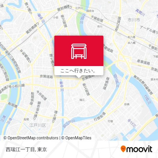 西瑞江一丁目地図