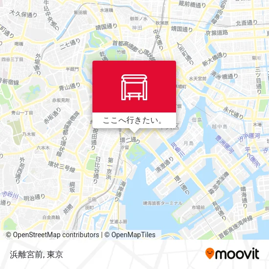 浜離宮前地図