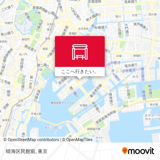 晴海区民館前地図