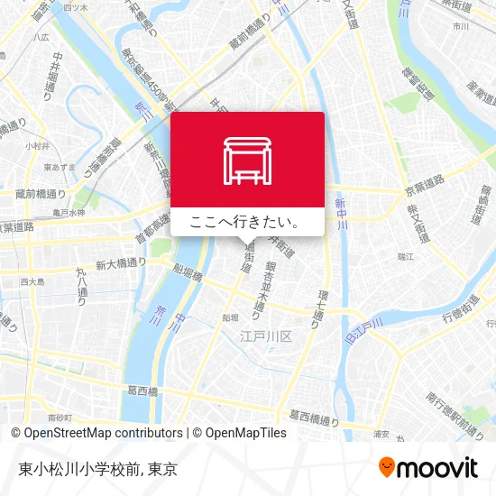 東小松川小学校前地図