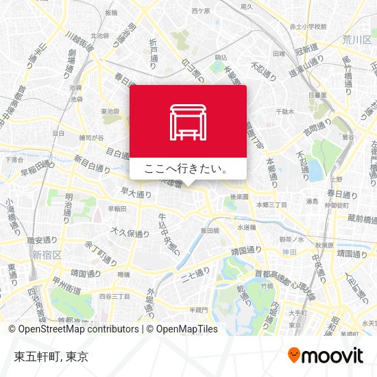 東五軒町地図