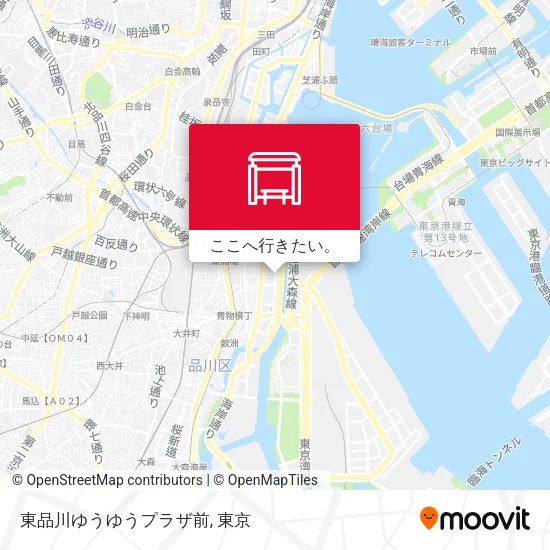 東品川ゆうゆうプラザ前地図