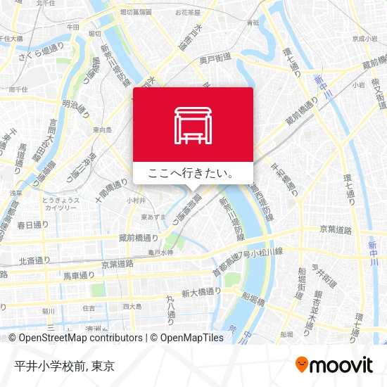 平井小学校前地図