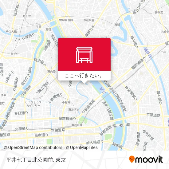 平井七丁目北公園前地図