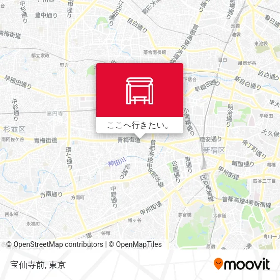 宝仙寺前地図