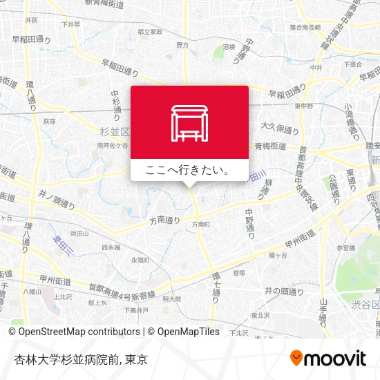 杏林大学杉並病院前地図