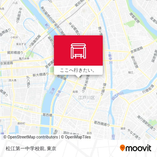 松江第一中学校前地図