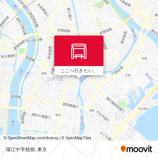 瑞江中学校前地図