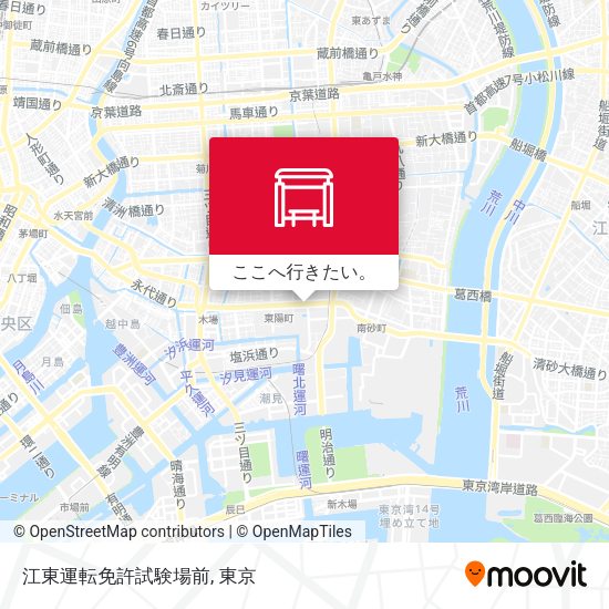 江東運転免許試験場前地図