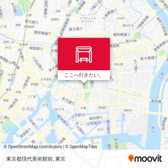 東京都現代美術館前地図