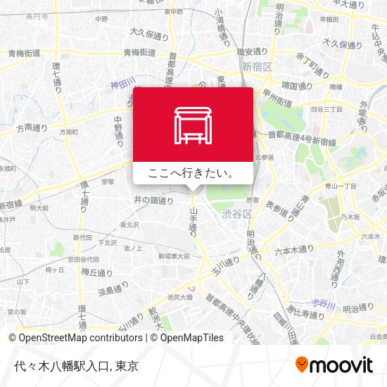 代々木八幡駅入口地図