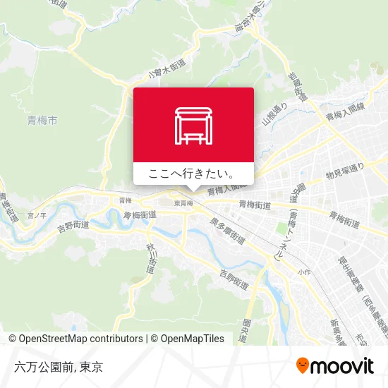 六万公園前地図