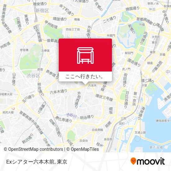 Exシアター六本木前地図