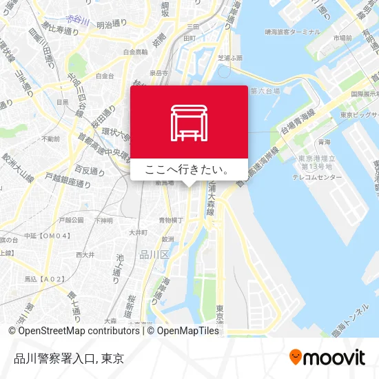品川警察署入口地図