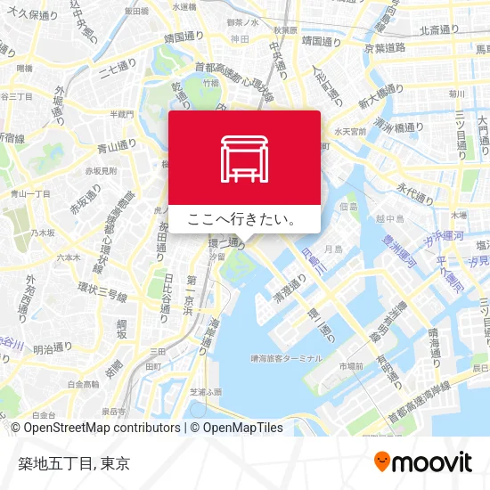 築地五丁目地図