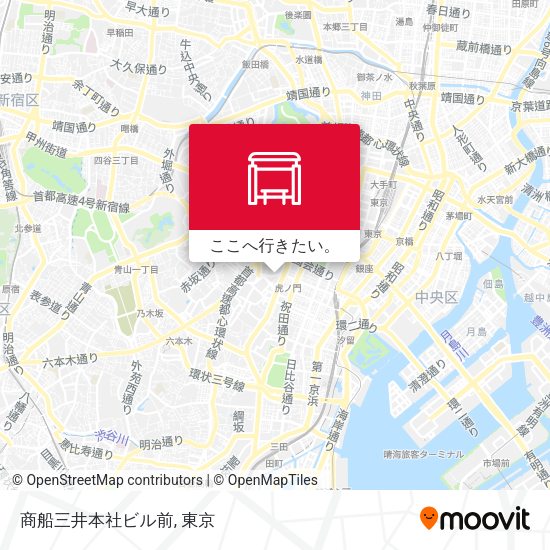 商船三井本社ビル前地図