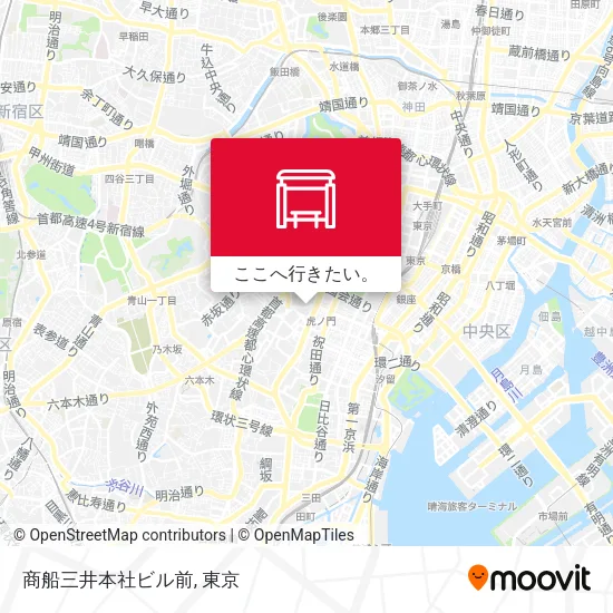 商船三井本社ビル前地図