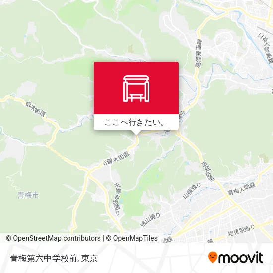 青梅第六中学校前地図