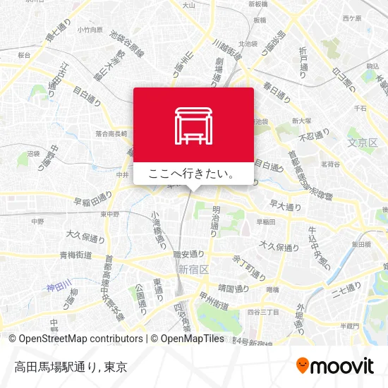 高田馬場駅通り地図