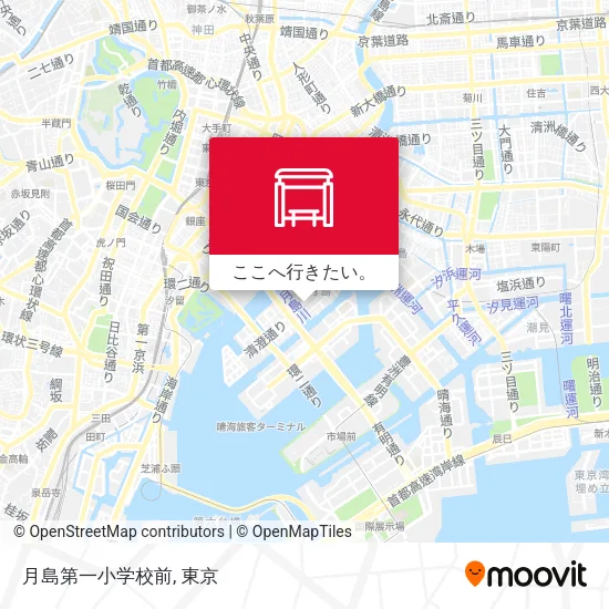 月島第一小学校前地図