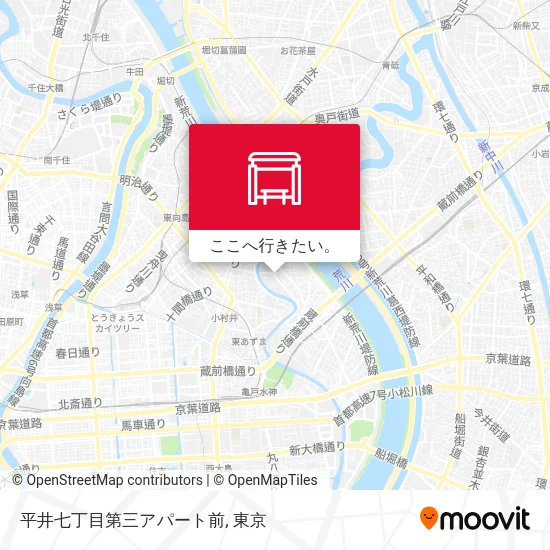 平井七丁目第三アパート前地図