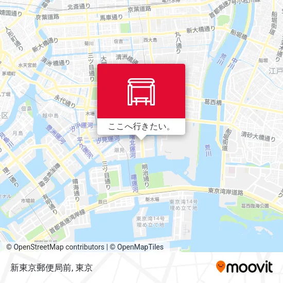新東京郵便局前地図