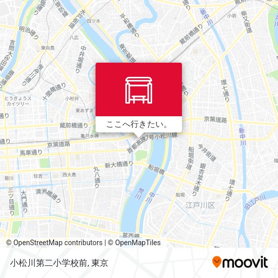 小松川第二小学校前地図